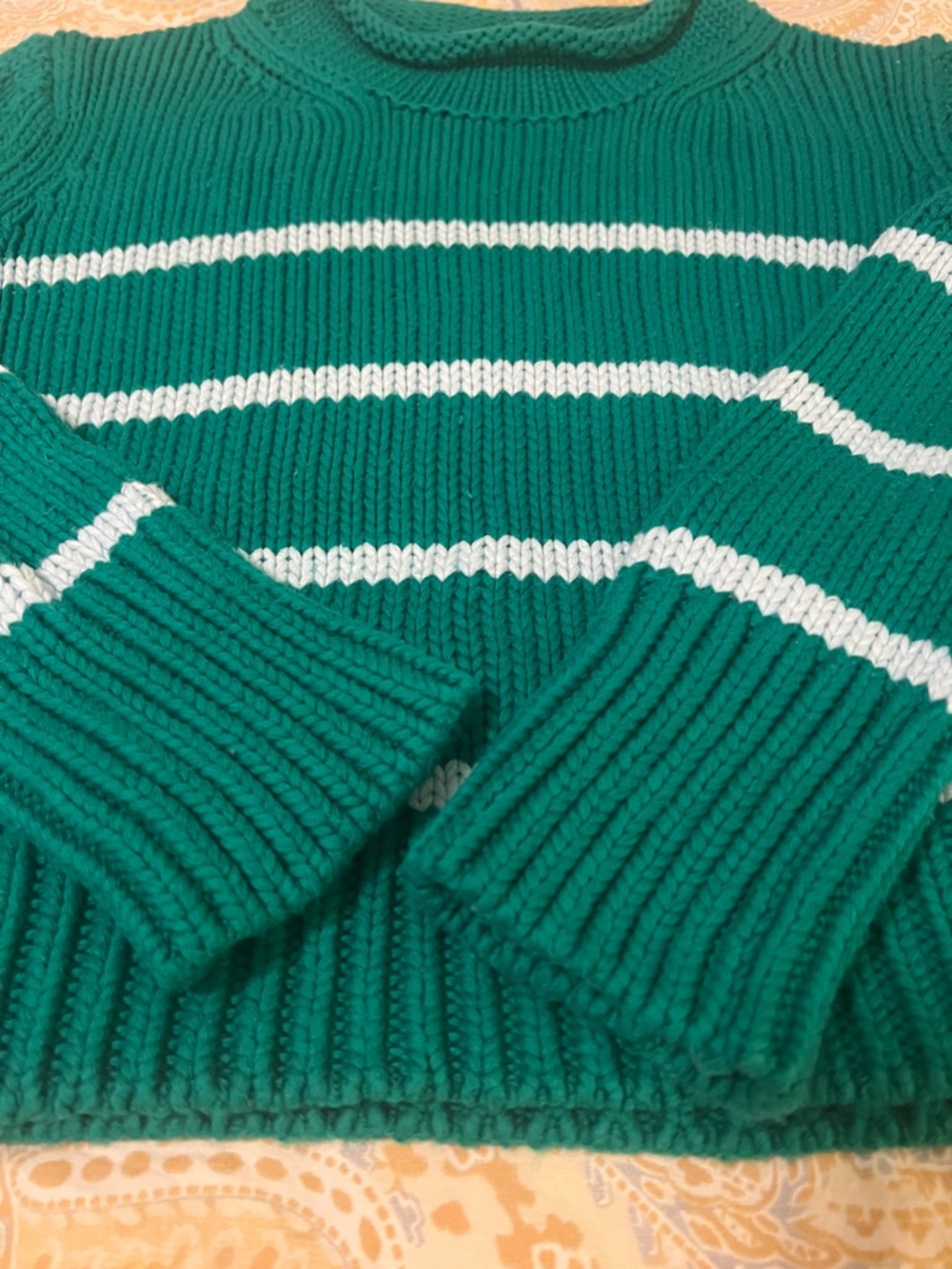 💚🤍 La Ligne Emerald Green “Mini Marina” Sweater with White Stripes 🤍💚 - Picture 6 of 9